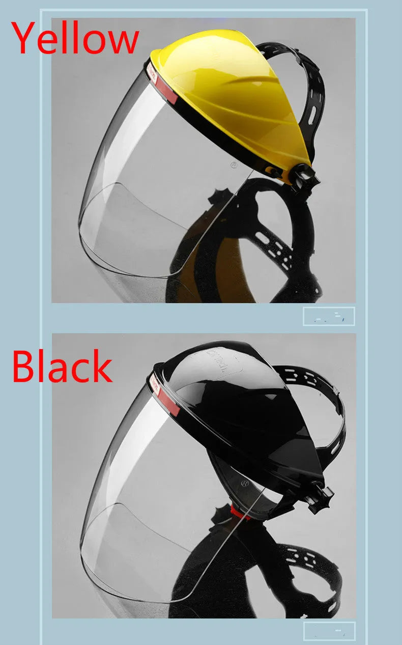 Heat-proof oil fume mask in PC material for kitchen splash protection, available in black