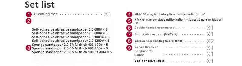 Meow Maker Model Tool Featured Set metal modelling tools for miniature assembly