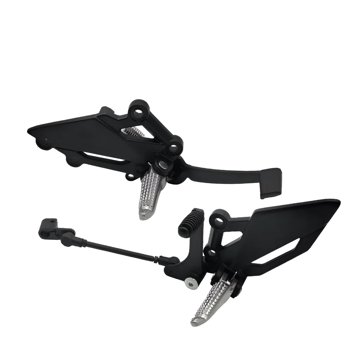 Little Ninja brake pedal shift lever bracket in black with left forefoot orientation