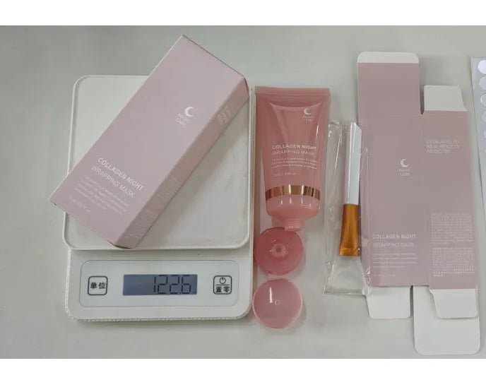 75ml collagen night face mask in bottle with application brush