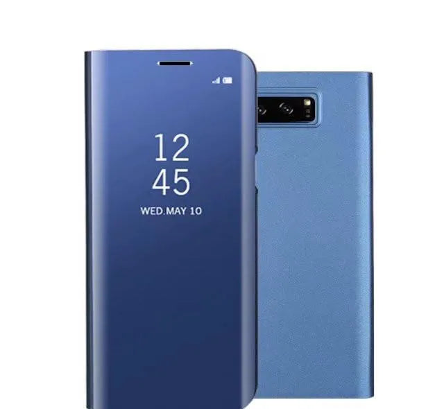 Samsung Galaxy Note20 mobile phone case with built-in bracket in A50 mirror finish, shown in multiple colours.