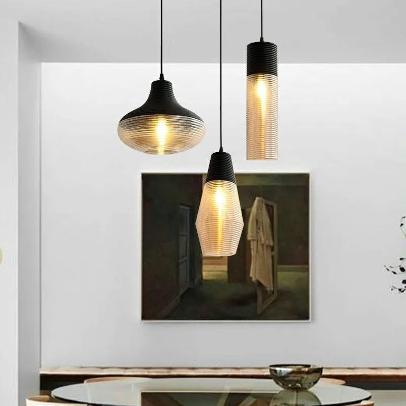 Glass creative chandelier in modern simple style with multiple light colour options for staircase cafe bar restaurant