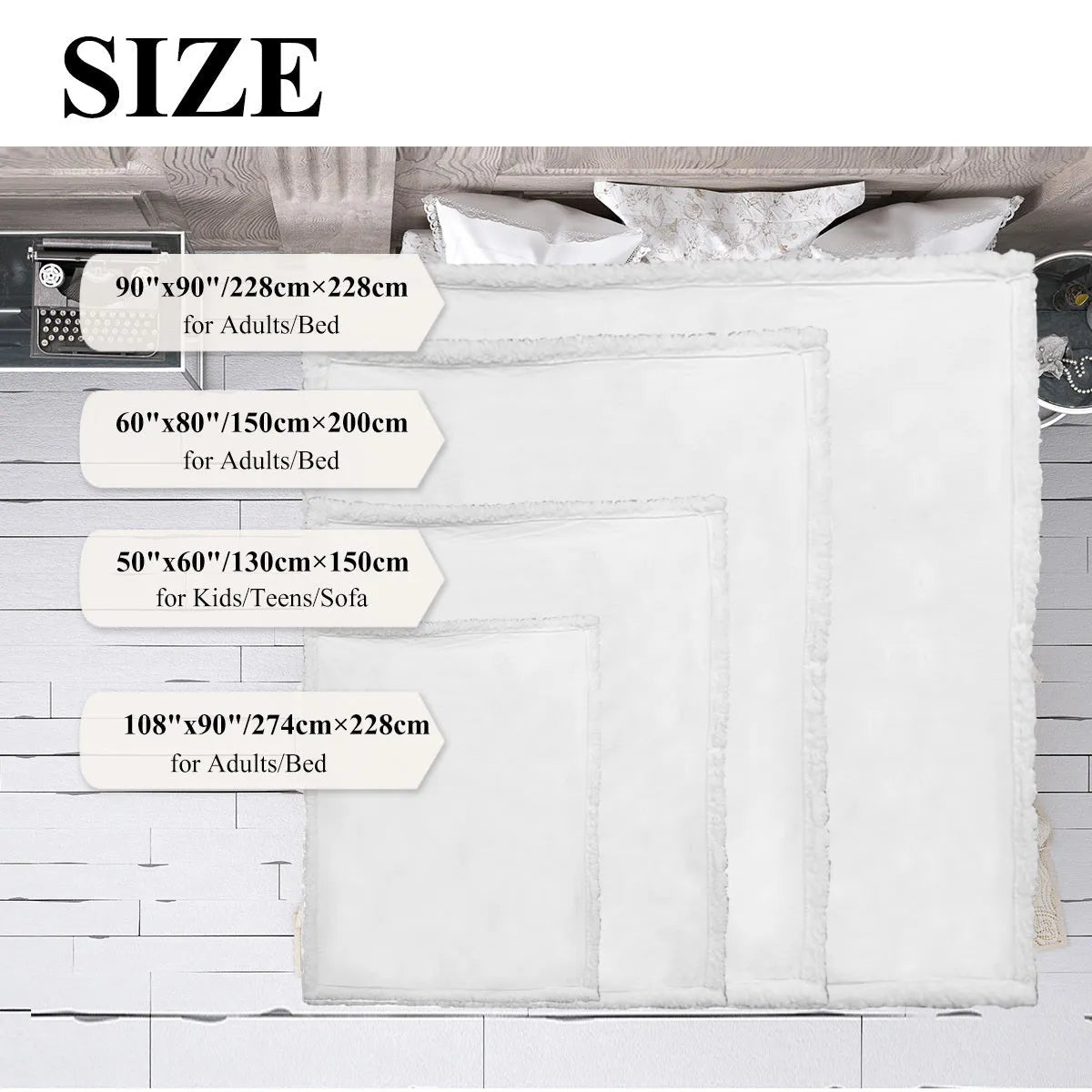 Black pet themed sherpa fleece blanket, soft warm throw in 130x150cm and 150x200cm sizes with hemmed edges