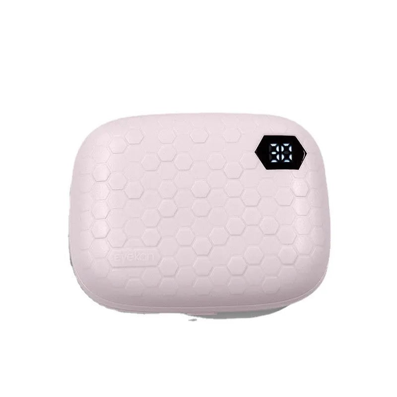 Compact pearl white ultrasonic glasses cleaning machine for invisible spectacles