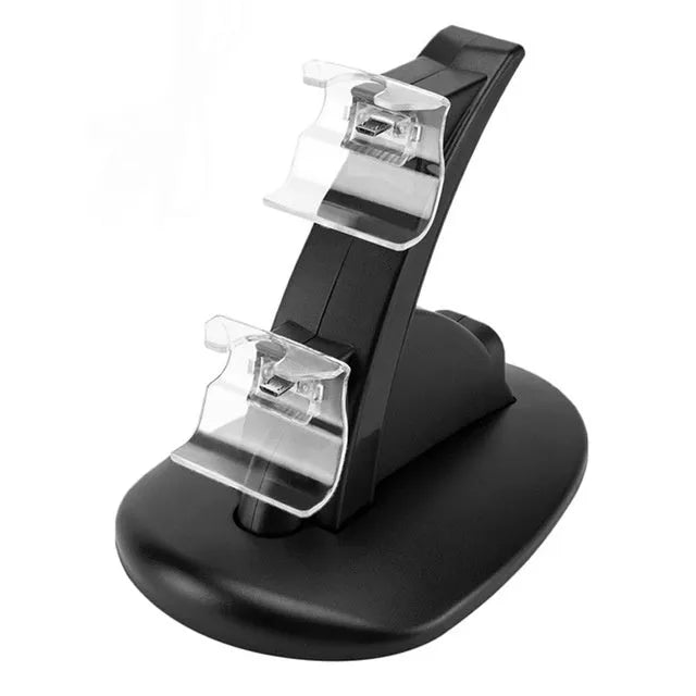 Black Xbox One dual controller charging dock station for two gamepads