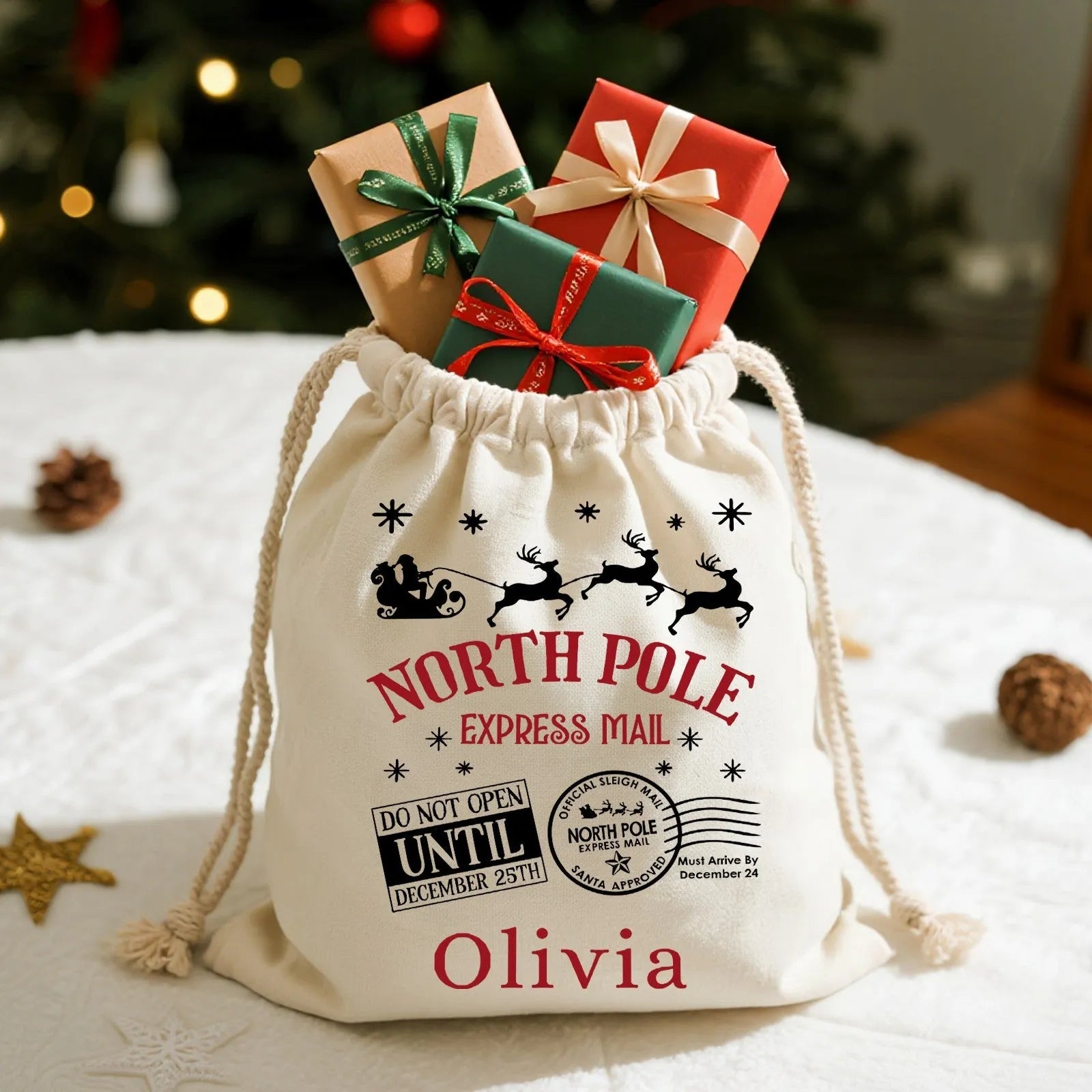 Canvas storage bag in picture colour, available in multiple sizes from 25x30cm to 72x100cm