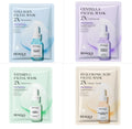 Single 30g collagen and hyaluronic acid facial sheet mask on packaging, with Centella, Vitamin C, Collagen variant options.