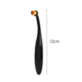 Black pet tear brush with soft fibre silk bristles for cat eye cleaning and tear stain removal