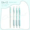 Four double-headed fluorescent pens with 0.5mm tips in cheese mint and sea salt ice cup colours.