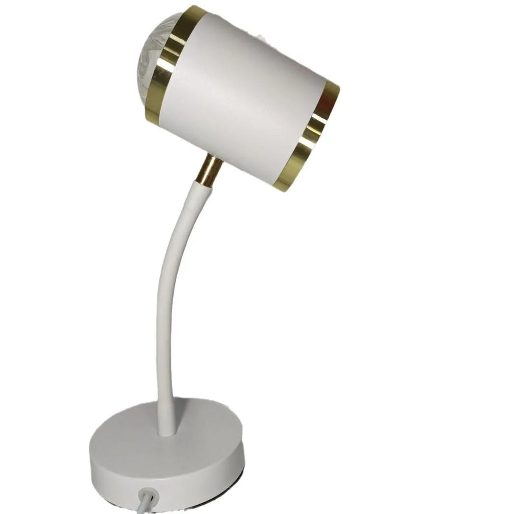 Black double-headed photography streaming desk lamp with metal holder and wire switch