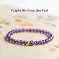 Nine Purple Lotus bracelet retro style women's mixed material bracelet