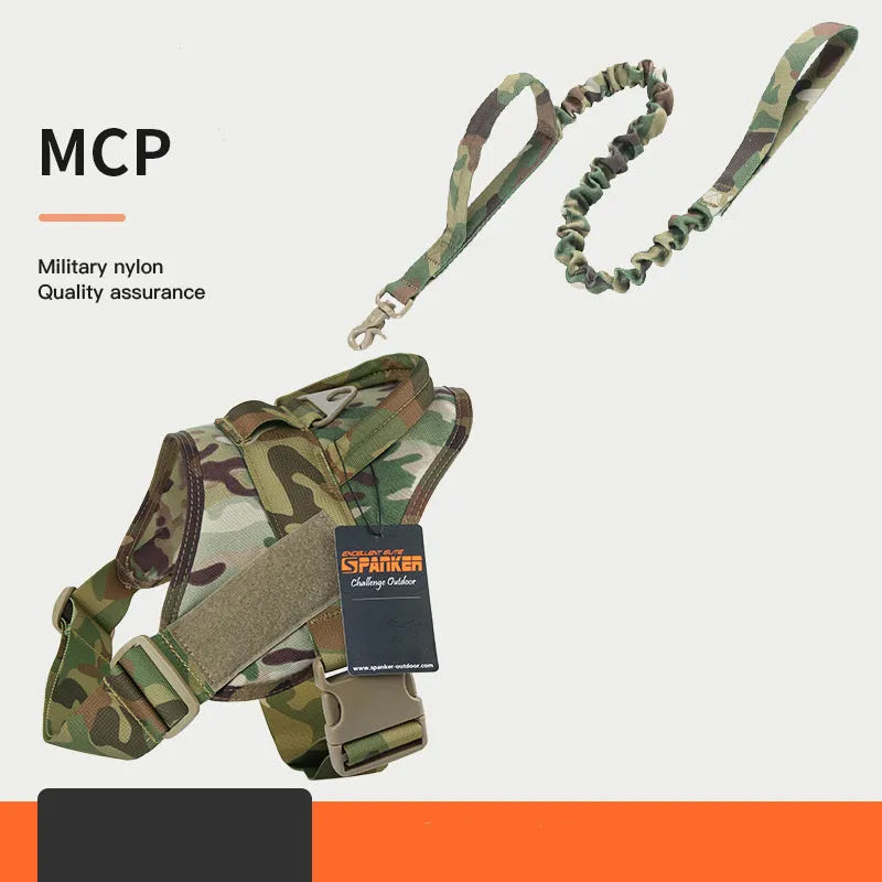 Large and medium dog harness in 1050D nylon with military webbing, UTX buckle, adjustable bust and neck, UK fit