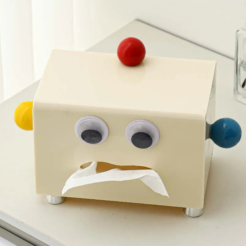 Acrylic tissue box cover in light luxury style for living room tea table decoration