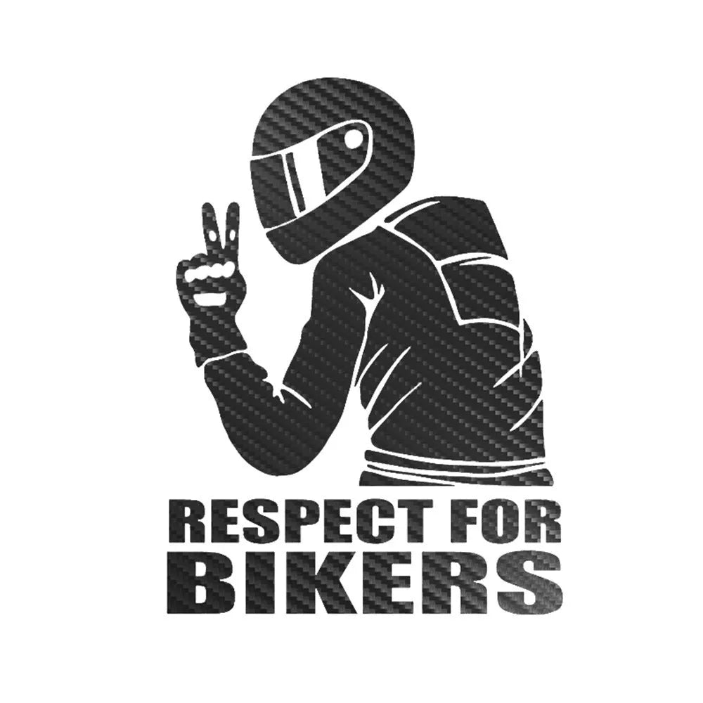 15x11cm motorbike body sticker in six finishes including reflective silver, 3D carbon fibre, and black