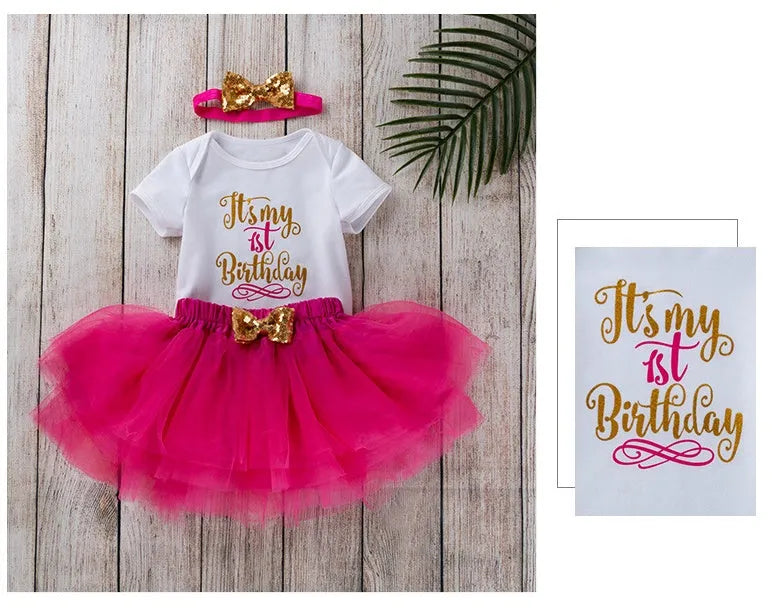 Girls' short-sleeved letter printed blouse and mesh skirt set in rose red, front view
