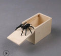 Wooden prank scare box with lifelike jumping animal for April Fools' Day tricks