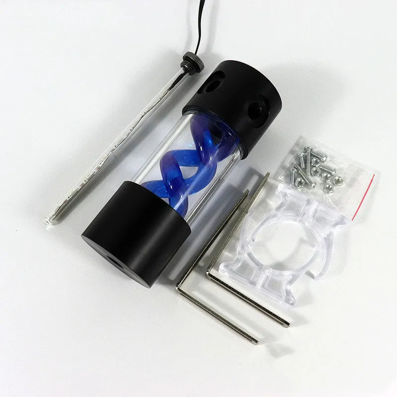 155mm water cooling reservoir tank in red, green, blue or white with clear acrylic section