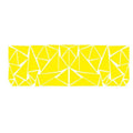 Long black geometric pattern car sticker laid flat, showing its 200cm length for wheel arch application.