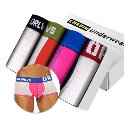 4 pack cotton boxer shorts for men middle waisted underwear multiple styles sizes M to XXL