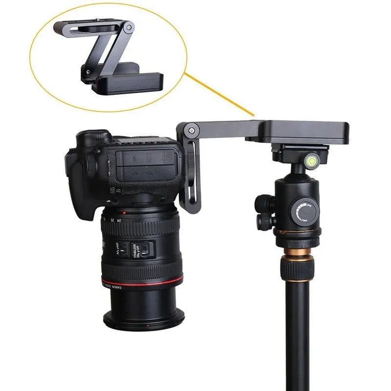 Z Flex Tilt Head desktop tripod made of CNC machined aluminium alloy with multi-angle folding tilt head