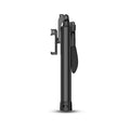 Black aluminium Bluetooth selfie stick tripod with remote control extended to different lengths