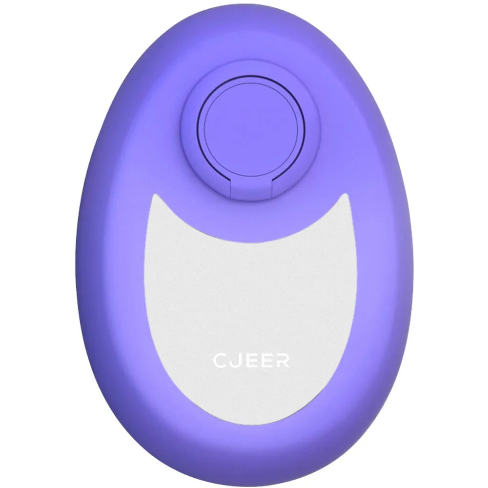 CJEER flat crystal hair removal device in green, purple or black with metal finger ring.