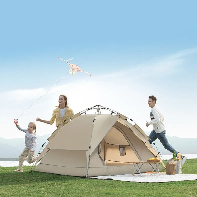 Pop-up outdoor tent double layer Oxford cloth automatic open waterproof camping 230x200x145cm 3-4 person