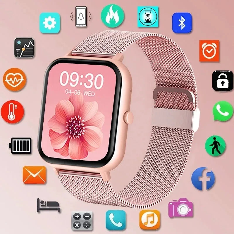 ZL54C smart watch with AMOLED screen on wrist showing health metrics display