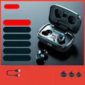 Wireless Bluetooth 5.0 in-ear earphones in black, blue or red colours with private mould design