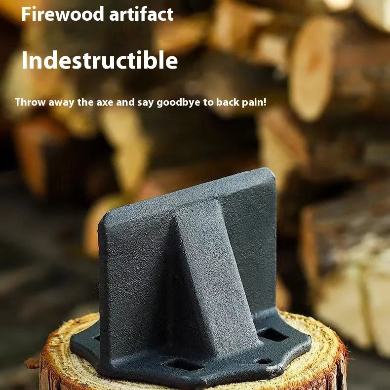 Mini portable small square cast iron wood splitter for household wood cutting and outdoor wood breaking
