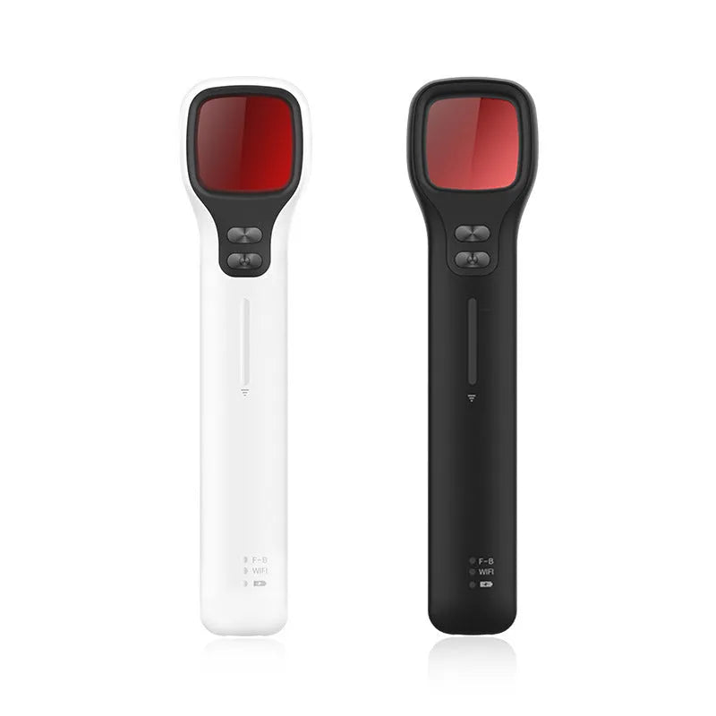 Black anti-theft anti-surveillance detector with USB charging port, dimensions 130x31x13mm