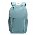 Waterproof Taslan backpack in solid colour with curved shoulder straps and splicing design elements