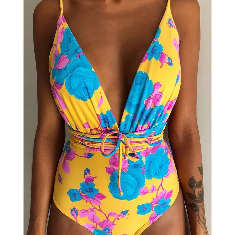 Women's polypropylene swimwear in bikini, monokini, and one-piece styles, sizes S M L XL, Black Red and code colours