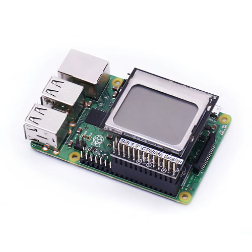1.6 inch LCD display module for Raspberry Pi showing system CPU information on screen