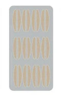 Box of no glue eyelid stickers in small, medium, and large sizes made from non-woven fabric.