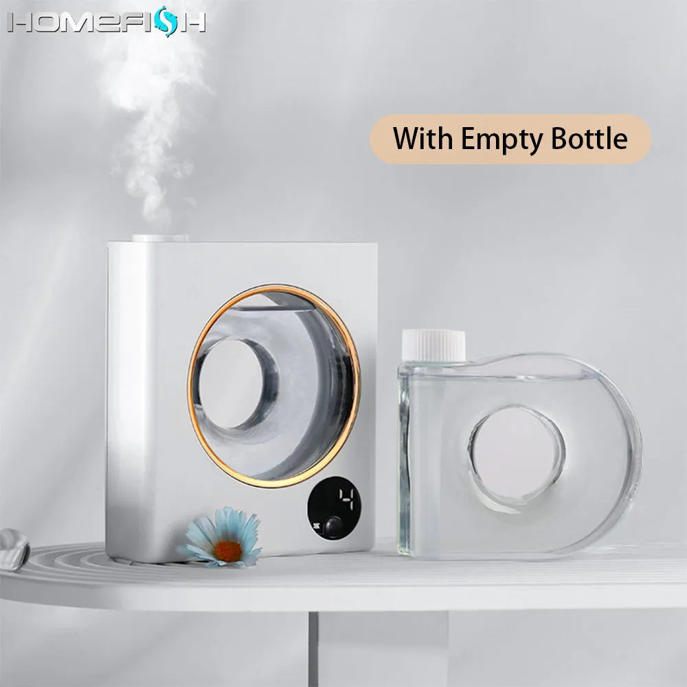 Small white wall-mounted automatic aromatherapy diffuser machine with USB charging port.