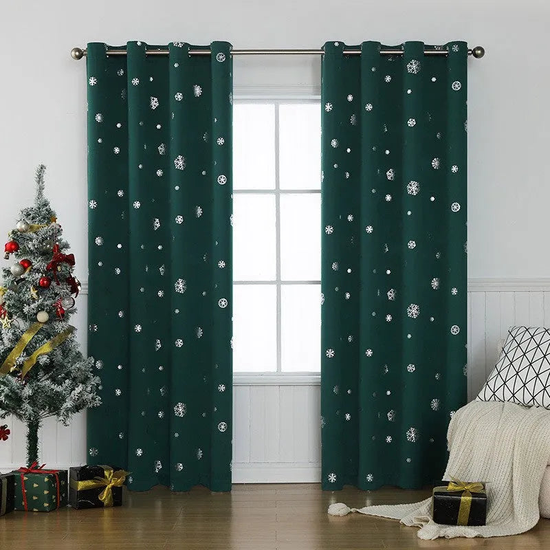 Snowflake pattern shade cloth curtain in polyester fabric with high-shading properties