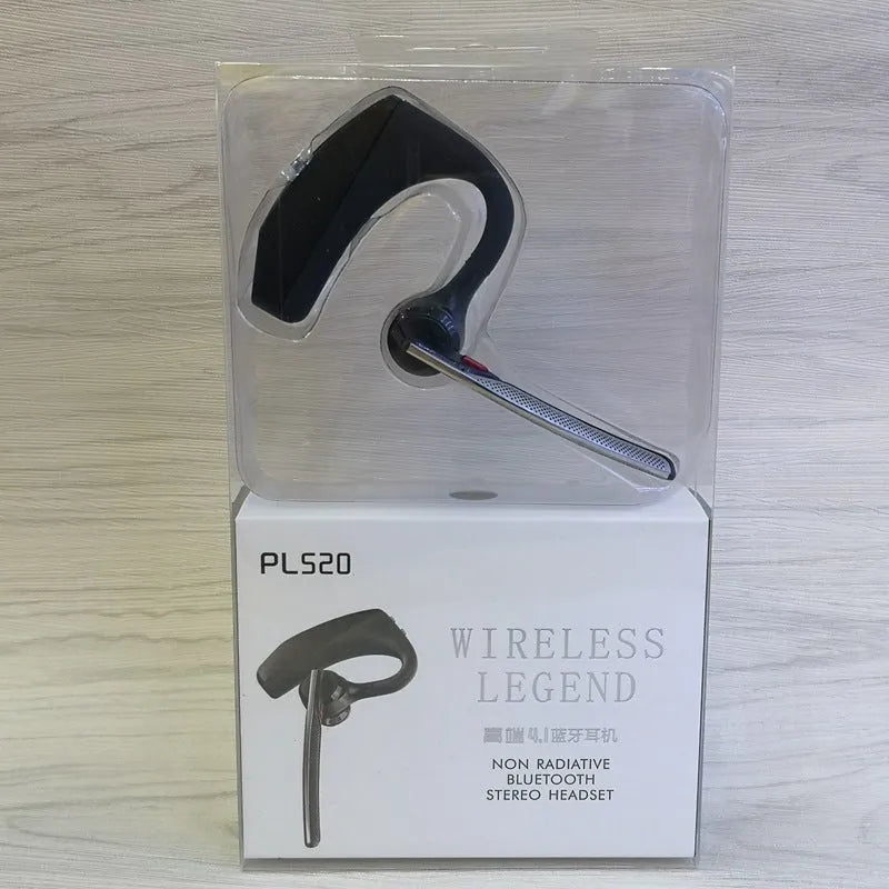 Black Bluetooth sports headphones with a large battery and call function display.