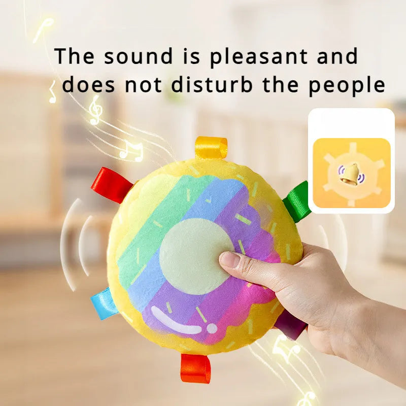 Cartoon plush flying disc dog toy with bite-resistant design for outdoor fetch and training