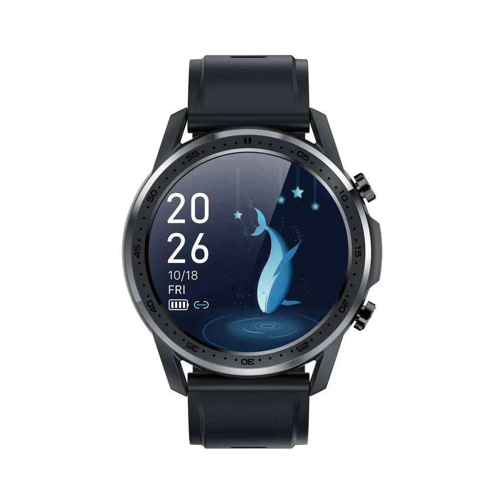 Youth2 Smart Bracelet in black on a wrist, showing the 1.3-inch touchscreen and zinc alloy case.