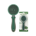 Automatic hair removal comb in green with stainless steel needles for floating hair and opening knots