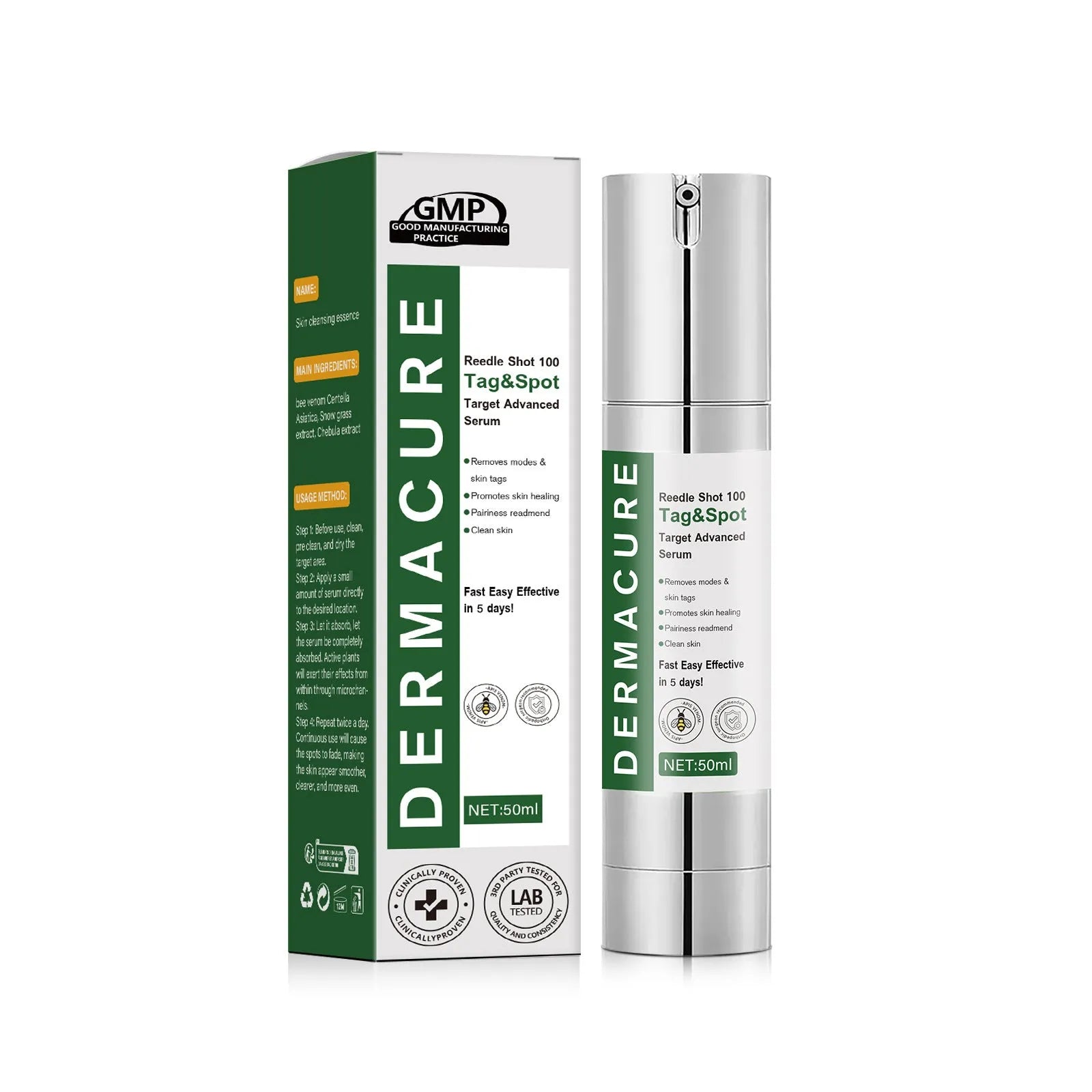 50ml facial care solution bottle for gentle cleaning skincare