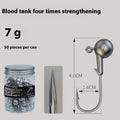 Enhanced jig hook fishing set with 50 pieces featuring 4 times strengthened construction