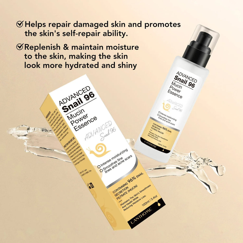 100ml bottle of Snail Snail Serum universal moisturising facial essence for home skincare