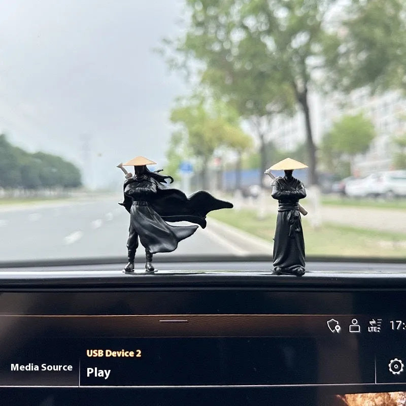 Ancient style PVC knight figure decoration 5cm retro car dashboard ornament