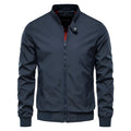 Men's solid colour thin casual jacket in polyester, shown in army green