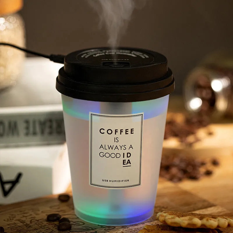 Horse light USB humidifier aroma diffuser colourful mini plastic black cover with horse running light design