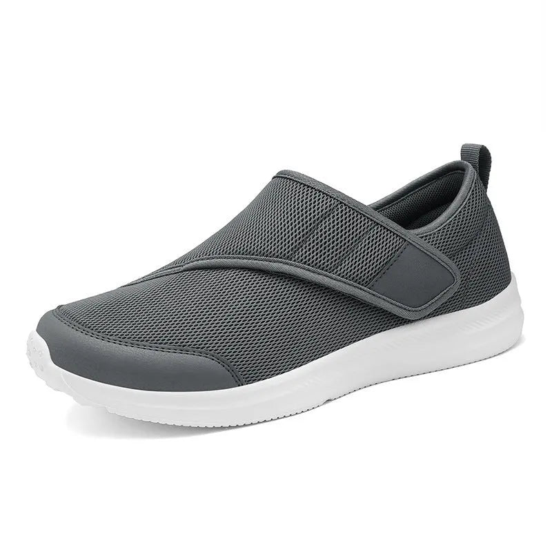 Summer walking shoes with mesh upper and Velcro closure in multiple colours