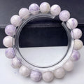 Natural purple turquoise bead bracelet for women shown in three bead size options.