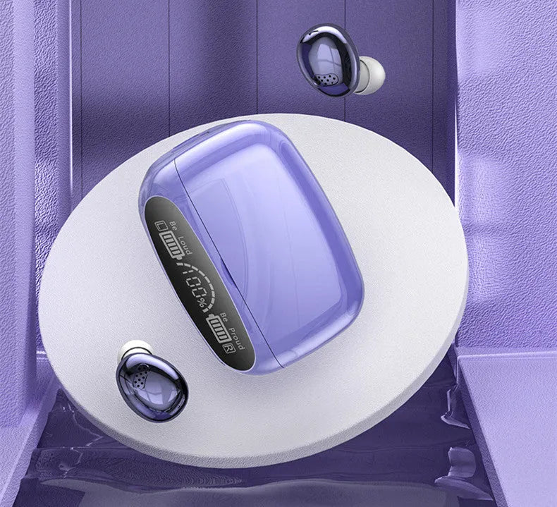 Low-latency Bluetooth headset in-ear gaming earbuds purple touch control